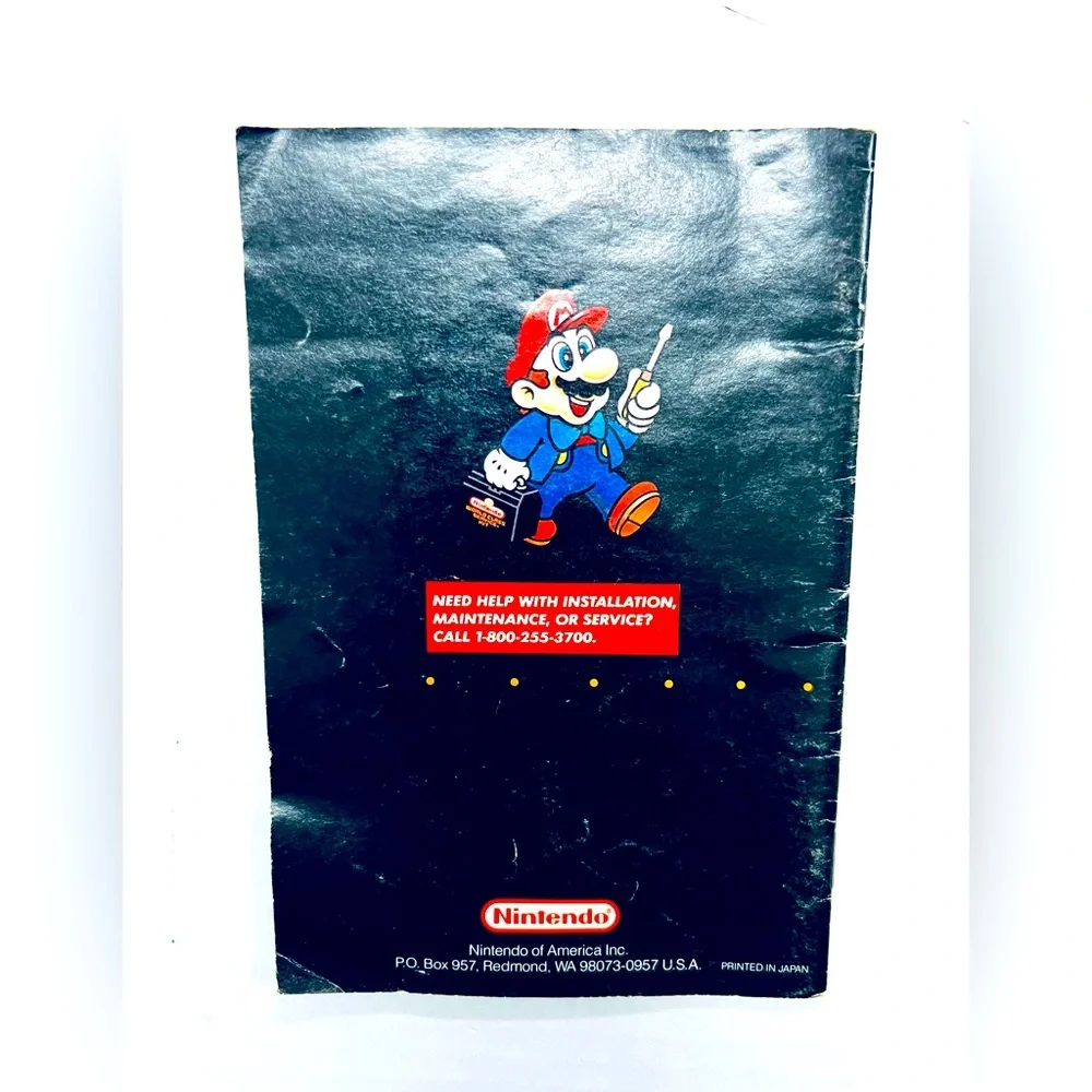 1991 NINTENDO SNES Instruction Manual.